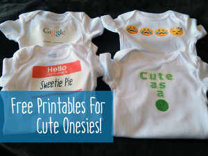 FREE printable iron-ons for onesies! - 15 minute cheapskate
