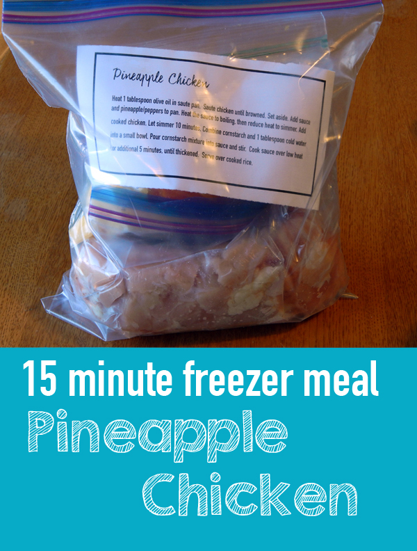 freezer meal pineapple chicken